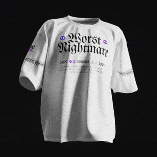 Camisa Oversized Animado 3D - Mockup
